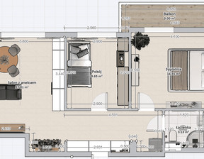 Mieszkanie na sprzedaż, Łódź Bałuty Bałuty-Centrum Łagiewnicka, 490 000 zł, 53,46 m2, 3