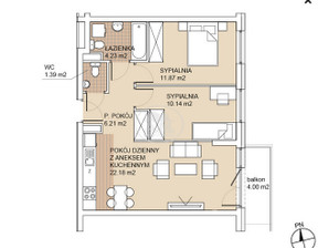 Mieszkanie na sprzedaż, Wrocław Wrocław-Psie Pole Zakrzów Odolanowska, 719 000 zł, 56,02 m2, 114052