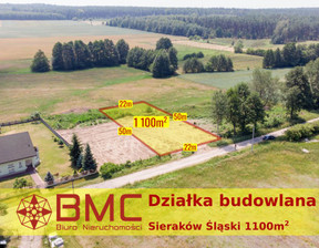 Działka na sprzedaż, Ciasna Sieraków Śląski Myśliwska, 89 000 zł, 1100 m2, 855292