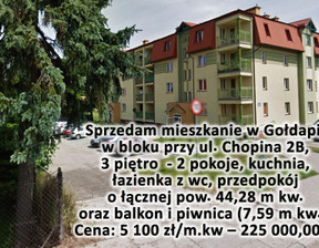 Mieszkanie na sprzedaż, Gołdapski Gołdap, 225 000 zł, 44,5 m2, 1076296596
