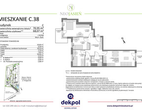 Mieszkanie na sprzedaż, Gdańsk Jasień, 665 500 zł, 68,07 m2, 3816/12083/OMS