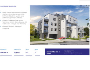Mieszkanie na sprzedaż, Warszawa Białołęka Nowodwory, 508 800 zł, 38,8 m2, 48
