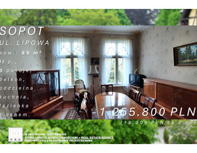 Mieszkanie na sprzedaż, Sopot Dolny Lipowa, 1 255 800 zł, 69 m2, 9