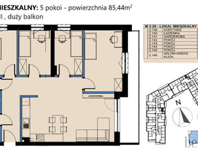 Mieszkanie na sprzedaż, Słupsk Kniaziewicza, 590 000 zł, 85,44 m2, 542