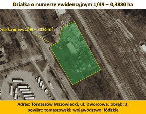 Działka na sprzedaż, Tomaszowski (pow.) Tomaszów Mazowiecki (gm.) Dworcowa, 510 000 zł, 3880 m2, 101