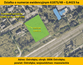 Działka na sprzedaż, Ostrołęka, 320 000 zł, 4423 m2, 16/8343/OGS