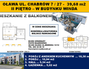 Mieszkanie na sprzedaż, Oławski (Pow.) Oława Chabrów, 418 624 zł, 39,68 m2, 471