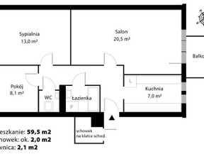 Mieszkanie na sprzedaż, Warszawa Praga-Południe Warszawa Praga-Południe Floriana Znanieckiego, 779 000 zł, 59,5 m2, PEMS-944202