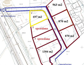 Działka na sprzedaż, Siemianowice Śląskie M. Siemianowice Śląskie Centrum Obwodowa, 174 250 zł, 697 m2, IGNR-GS-4424-4