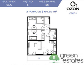 Mieszkanie na sprzedaż, Kraków Kraków-Krowodrza Prądnik Biały Stefana Banacha, 739 000 zł, 64,19 m2, 208139