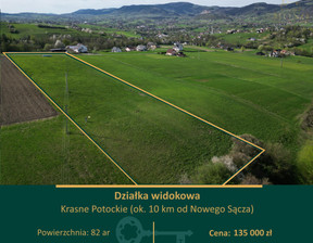 Działka na sprzedaż, Nowosądecki Chełmiec Krasne Potockie, 135 000 zł, 8200 m2, 42