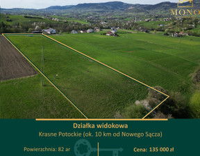 Działka na sprzedaż, Nowosądecki (Pow.) Chełmiec (Gm.) Krasne Potockie, 135 000 zł, 8200 m2, 42