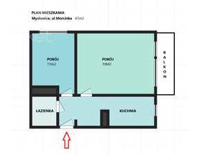 Mieszkanie na sprzedaż, Mysłowice Śródmieście Gustawa Morcinka, 315 000 zł, 47 m2, 43/13870/OMS