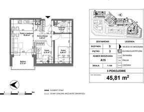 Mieszkanie na sprzedaż, Olsztyn Jaroty ks. Roberta Bilitewskiego, 416 871 zł, 45,81 m2, LIME-MS-1003