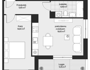 Mieszkanie na sprzedaż, Kraków Kraków-Nowa Huta Mistrzejowice Piasta Kołodzieja, 664 350 zł, 44,29 m2, DV431114