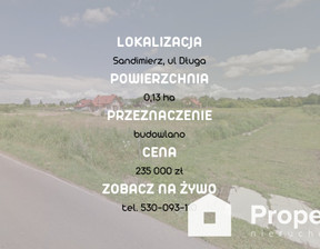 Działka na sprzedaż, Sandomierski Sandomierz Długa, 235 000 zł, 1363 m2, 725008