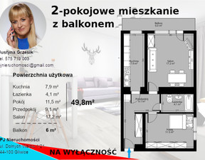 Mieszkanie na sprzedaż, Gliwicki (Pow.) Knurów, 230 000 zł, 49,8 m2, 49