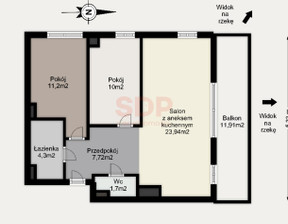 Mieszkanie na sprzedaż, Wrocław Śródmieście Kleczków Wybrzeże Conrada - Korzeniowskiego, 1 320 534 zł, 58,86 m2, 37899