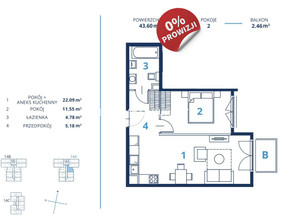 Mieszkanie na sprzedaż, Kraków M. Kraków Dębniki, Ruczaj Bunscha, 724 894 zł, 43,6 m2, BS2-MS-300802