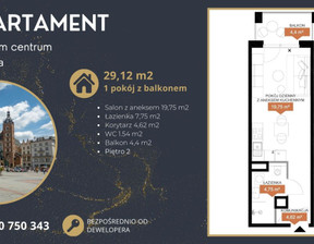 Kawalerka na sprzedaż, Kraków Kraków-Śródmieście Stare Miasto Wita Stwosza, 670 258 zł, 29,12 m2, 217582