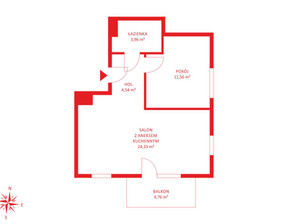 Mieszkanie na sprzedaż, Gdańsk Ujeścisko Warszawska, 603 704 zł, 44,39 m2, PH115181