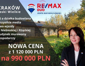 Działka na sprzedaż, Kraków Kraków-Podgórze Niebieska, 990 000 zł, 1600 m2, 2271/2680/OGS