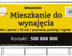 Mieszkanie do wynajęcia, Mrągowski (Pow.) Mrągowo Krzywa, 1450 zł, 56 m2, 1162