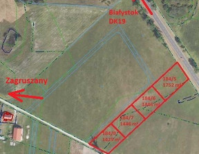 Działka na sprzedaż, podlaskie białostocki Zabłudów Zagruszany, 178 625 zł, 1429 m2, gratka-37305913