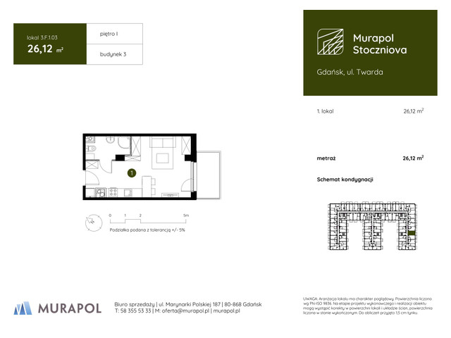 Mieszkanie w inwestycji Murapol Stoczniova, symbol 3.F.1.03 » nportal.pl