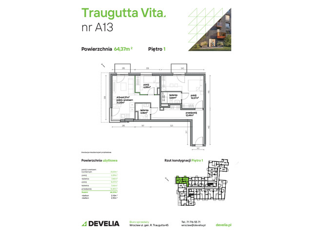 Mieszkanie w inwestycji Traugutta Vita, symbol A13 » nportal.pl