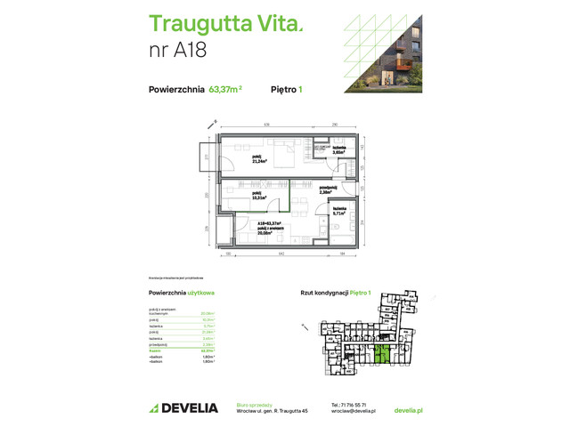 Mieszkanie w inwestycji Traugutta Vita, symbol A18 » nportal.pl