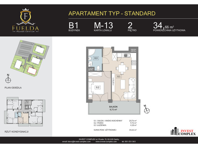 Mieszkanie w inwestycji Fuelda, symbol B1_M13 » nportal.pl