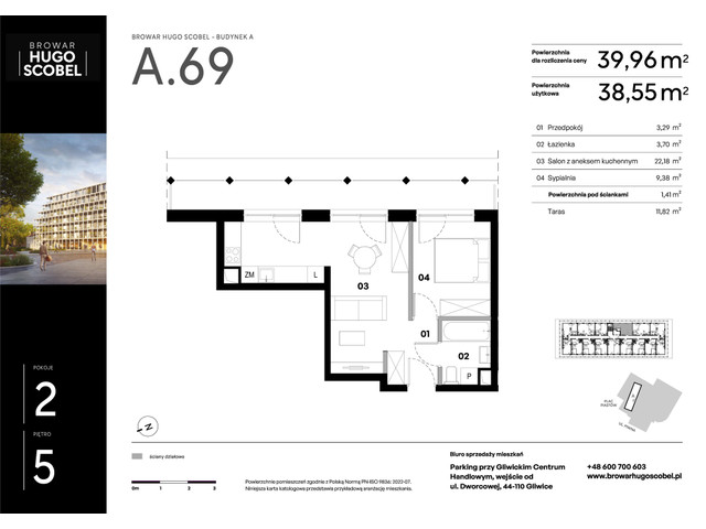 Mieszkanie w inwestycji Browar Hugo Scobel, symbol A.69 » nportal.pl