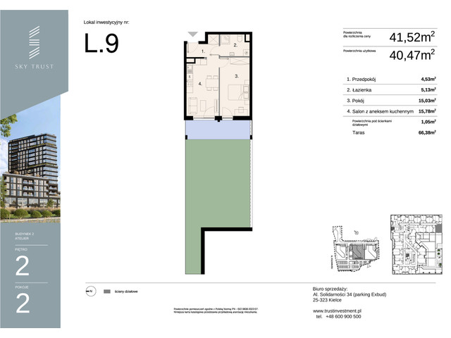 Mieszkanie w inwestycji Sky Trust etap II, symbol L9 » nportal.pl