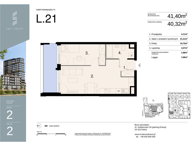 Mieszkanie w inwestycji Sky Trust etap II, symbol L21 » nportal.pl