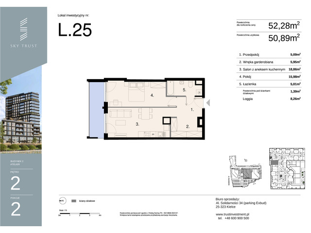 Mieszkanie w inwestycji Sky Trust etap II, symbol L25 » nportal.pl