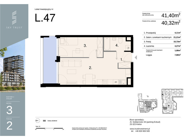 Mieszkanie w inwestycji Sky Trust etap II, symbol L47 » nportal.pl