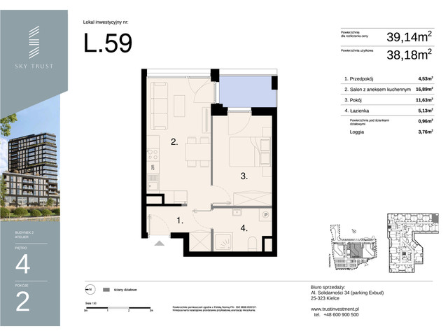 Mieszkanie w inwestycji Sky Trust etap II, symbol L59 » nportal.pl