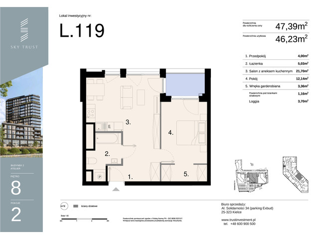 Mieszkanie w inwestycji Sky Trust etap II, symbol L119 » nportal.pl