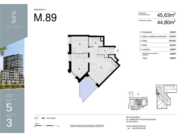 Mieszkanie w inwestycji Sky Trust etap II, symbol M89 » nportal.pl