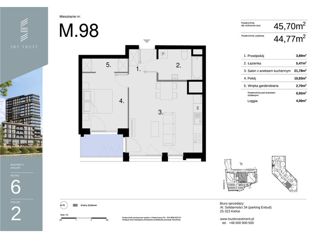 Mieszkanie w inwestycji Sky Trust etap II, symbol M98 » nportal.pl