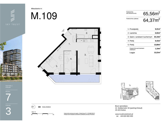 Mieszkanie w inwestycji Sky Trust etap II, symbol M109 » nportal.pl