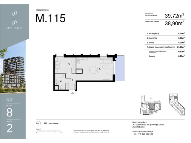 Mieszkanie w inwestycji Sky Trust etap II, symbol M115 » nportal.pl