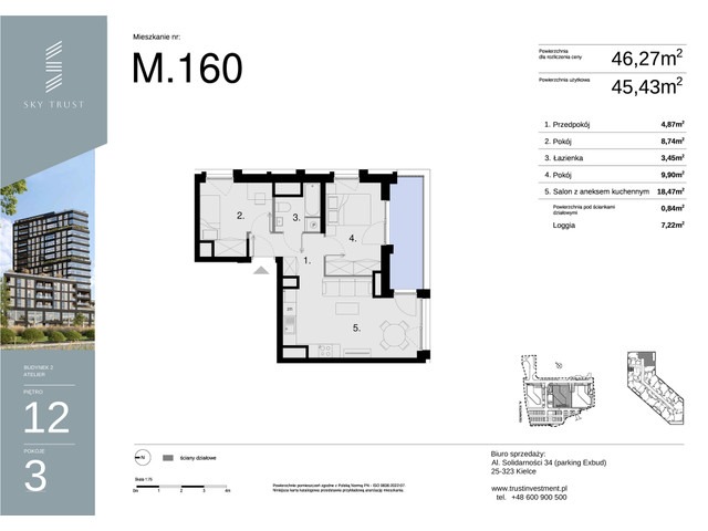 Mieszkanie w inwestycji Sky Trust etap II, symbol M160 » nportal.pl