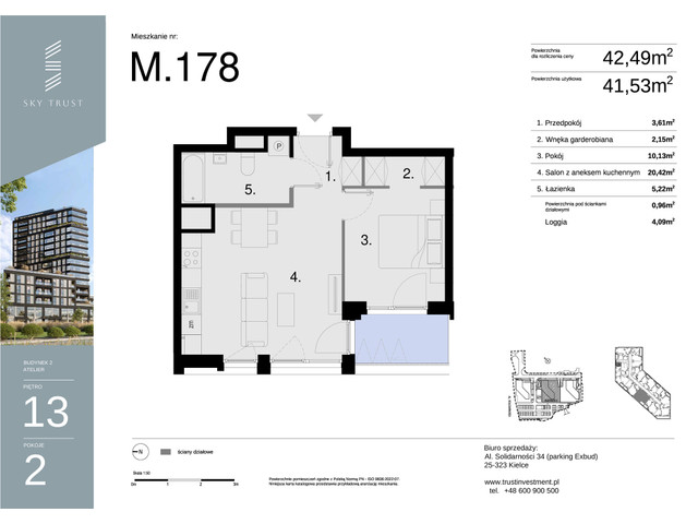 Mieszkanie w inwestycji Sky Trust etap II, symbol M178 » nportal.pl