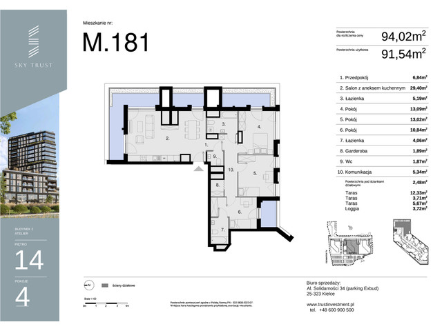 Mieszkanie w inwestycji Sky Trust etap II, symbol M181 » nportal.pl