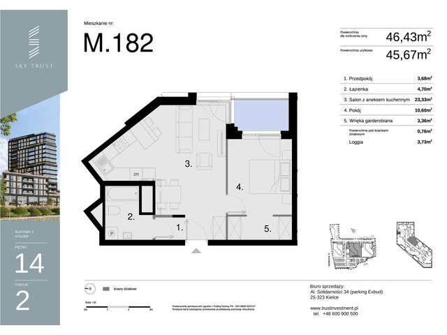 Mieszkanie w inwestycji Sky Trust etap II, symbol M182 » nportal.pl