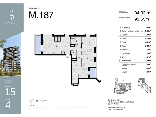 Mieszkanie w inwestycji Sky Trust etap II, symbol M187 » nportal.pl