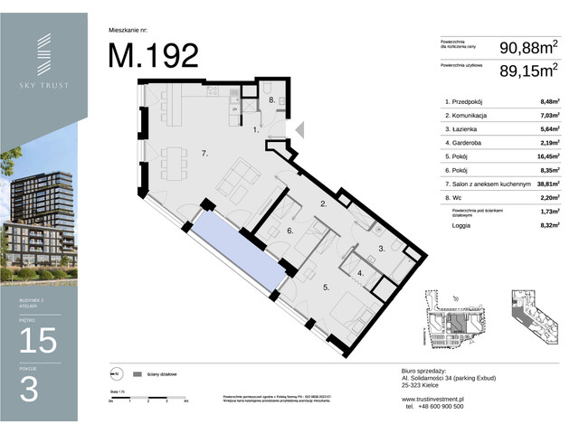 Mieszkanie w inwestycji Sky Trust etap II, symbol M192 » nportal.pl