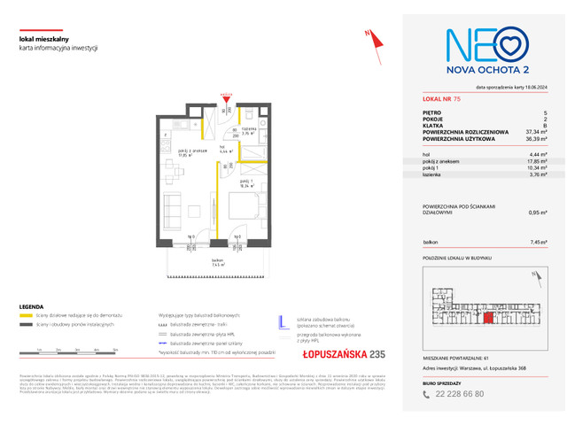 Mieszkanie w inwestycji NEO NOVA OCHOTA, symbol 2M.75 » nportal.pl